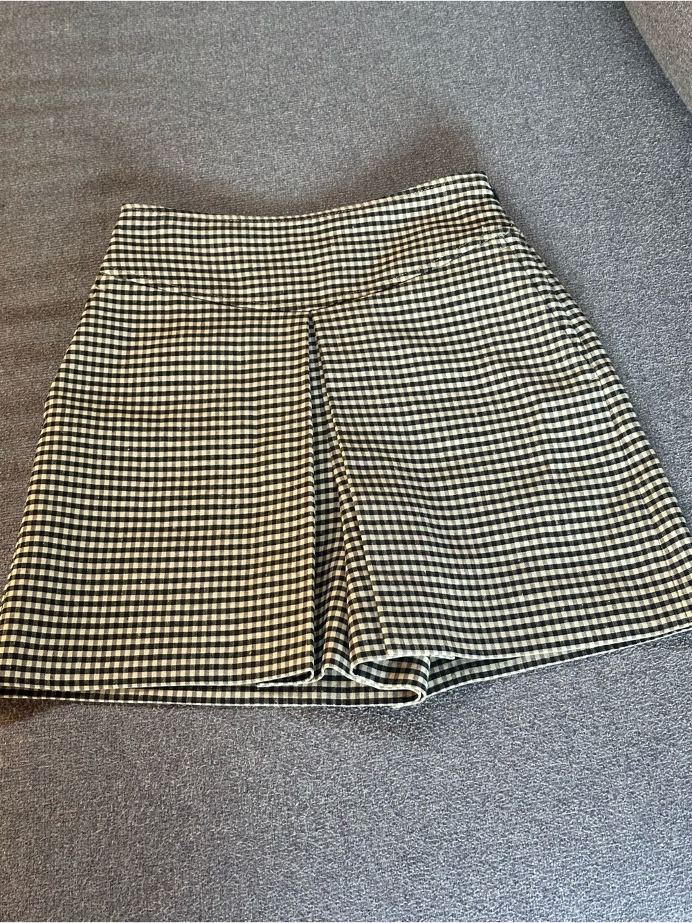 Rebecca Taylor Black and Cream Gingham Skirt